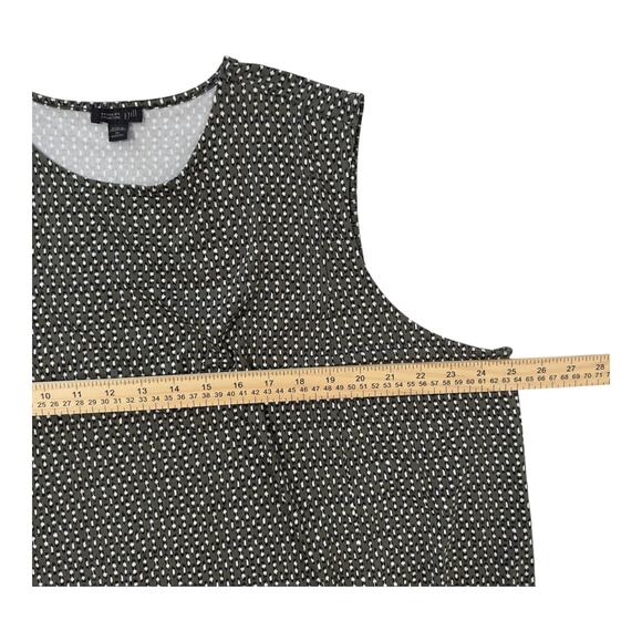 J.Jill Wearever Womens Tank Dress Dark Green Printed High Slit Stretch Size 3X - Picture 6 of 8